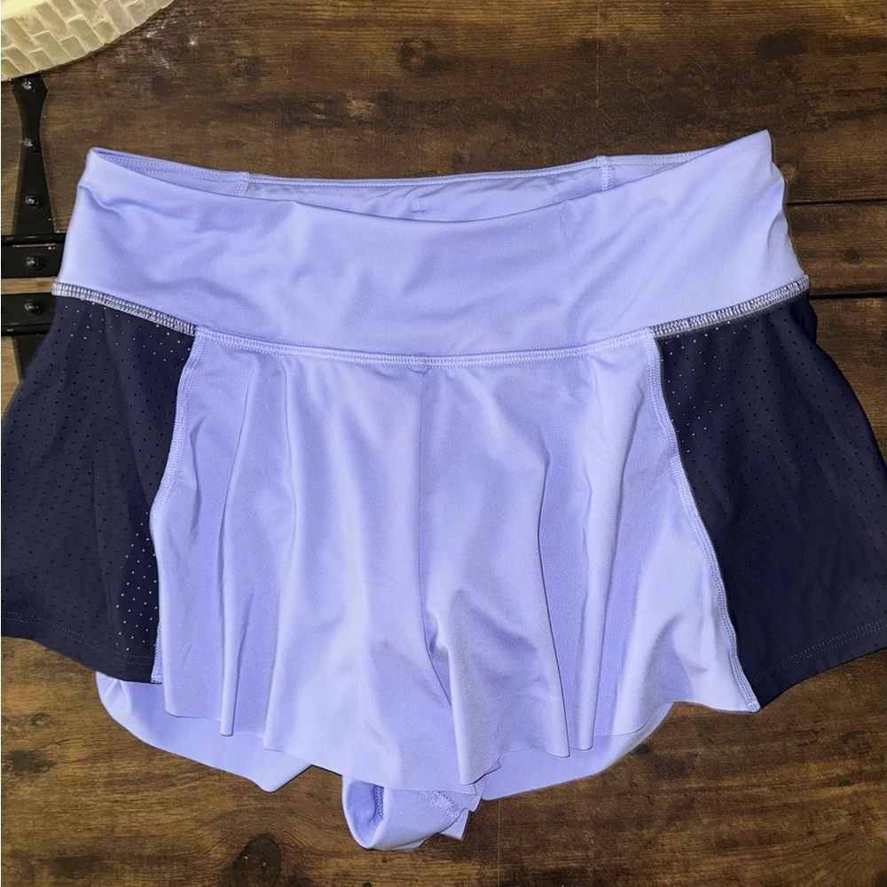 Athleta Stylish Lavender and Navy Athletic Skort